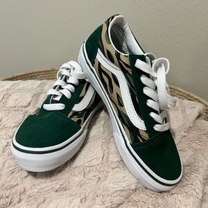 Boys size 2 Vans in green camo. New.